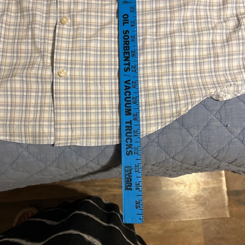 Peter Millar‎ Blue and White Plaid Button Down Shirt